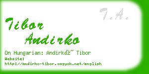 tibor andirko business card